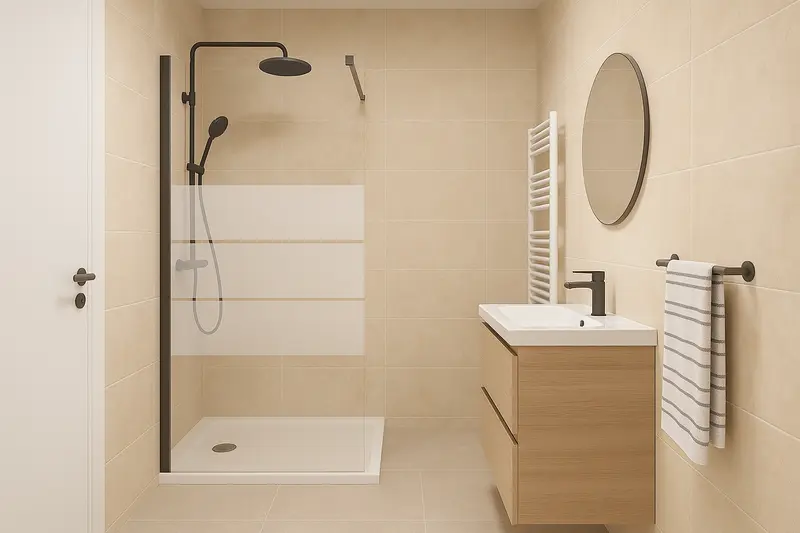 Rénovation salle de bain moderne avec douche italienne